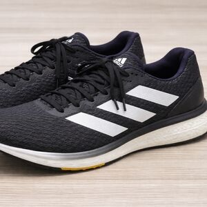 Adidas Adizero Boston 8 Running Shoes Black White Boost Men's 11.5 Lightweight